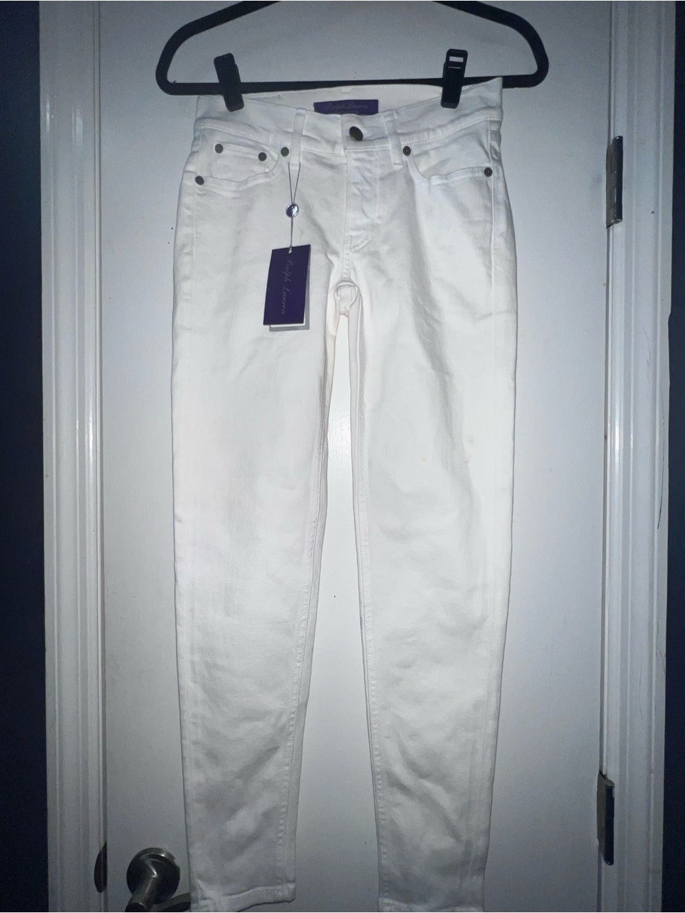 Ralph Lauren Purple Tag White Women's Skinny Jeans